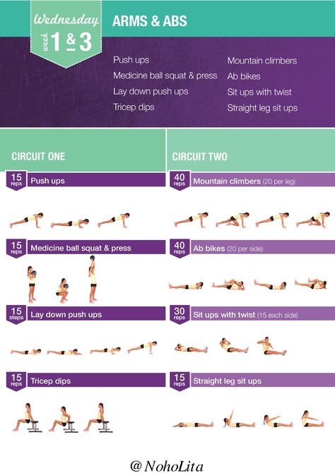 Kayla Itsines BBG: Week 1 & 3: Wednesday Kayla Itsines Workout, Bbg Workouts, Arms And Abs, Abs Workout Video, Kayla Itsines, Ab Workout At Home, Ab Workouts, Fitness Instagram, Body Fitness