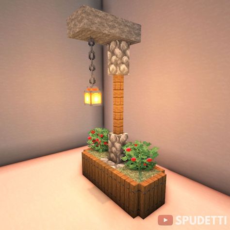 Minecraft Lamp Ideas, Minecraft Lighting Ideas, Minecraft Lantern, Minecraft Lamp, Minecraft Light, Construction Minecraft, Minecraft Decoration, Rumah Minecraft Sederhana, Bangunan Minecraft