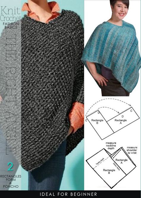 Super easy, 2 rectangles form a poncho | free patterns | DiaryofaCreativeFanatic ༺✿Teresa Restegui http://www.pinterest.com/teretegui/✿༻ Kat Haken, Crochet Poncho Free Pattern, Poncho Knitting Patterns, شال كروشيه, Crochet Abbreviations, Crochet Poncho Patterns, Poncho Pattern, Crochet Wrap, Crochet Poncho