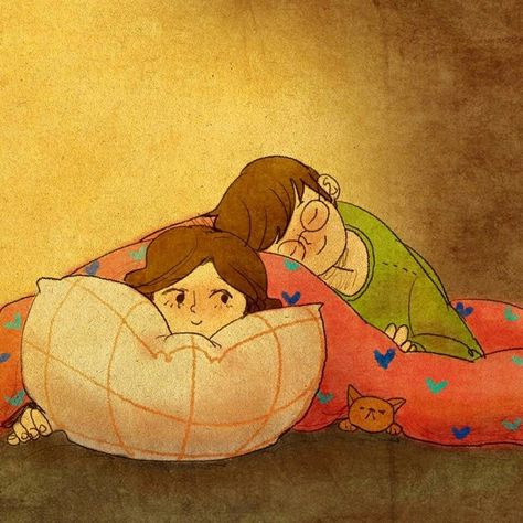 Dormir a tu lado.- Puuung Love Is, Love Cartoon Couple, Illustration Photo, Cartoons Love, Couple Illustration, Cute Love Cartoons, Love Illustration, Cute Couple Art, Couple Drawings