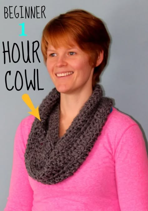 Easy Crochet Cowl Tutorial | Crochet for Beginners | FYNES DESIGNS Large Crochet Hooks, Crochet Beginner, Cowl Crochet, Crochet Cowls, Crochet Scarfs, Cheap Gift, Cowl Scarf, Crochet Cowl, Yarn Projects