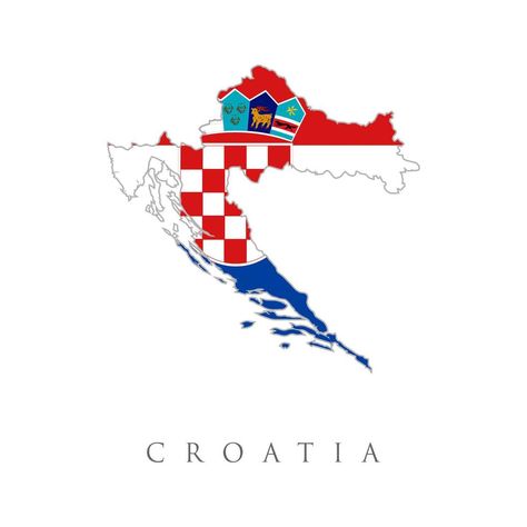 Montenegro Flag, Country Flags Icons, Croatia Map, Croatian Flag, Croatia Flag, Flag Icon, Flag Country, Country Maps, Travel Locations