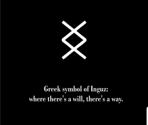 greek symbol for: "Where there's a will, there's a way." Greek Symbol Tattoo, Runes Tattoo, Symbol Tattoos With Meaning, Tattoo And Meaning, Meaningful Symbol Tattoos, Greek Symbol, Rune Tattoo, Symbol Tattoo, Small Meaningful Tattoos