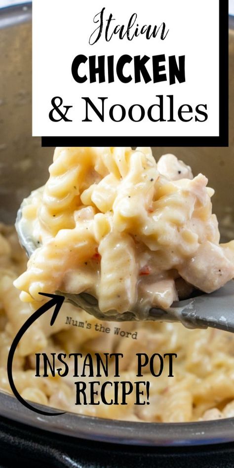 Italian Chicken Pasta, Creamy Italian Chicken, Chicken And Noodles, Instant Pot Pasta Recipe, Unhealthy Habits, Instant Pot Meals, One Pot Meal, Instant Pot Recipe, Instant Pot Recipes Chicken