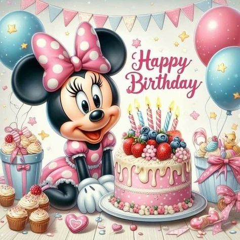 Disney Birthday Wishes, Happy Birthday Mickey Mouse, Happy Birthday Disney, Happy Birthday Flowers Wishes, Birthday Wishes Pics, Birthday Cake Decorating Ideas, Birthday Wishes Greetings, Birthday Greetings Friend, Happy Birthday Wishes Photos