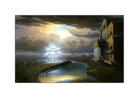 Lehi's dream  Wish I knew who did this painting! Tree Of Life Images, Lds Artwork, Dream Painting, Lds Art, Names Of Jesus Christ, The Book Of Mormon, Trendy Tree, Gospel Of Jesus Christ, Book Of Mormon