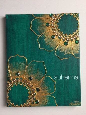 Henna Canvas, Image Zen, Glue Art, Flower Henna, Canvas For Beginners, Soyut Sanat Tabloları, Nautical Wall Art, 수채화 그림, Indian Art Paintings