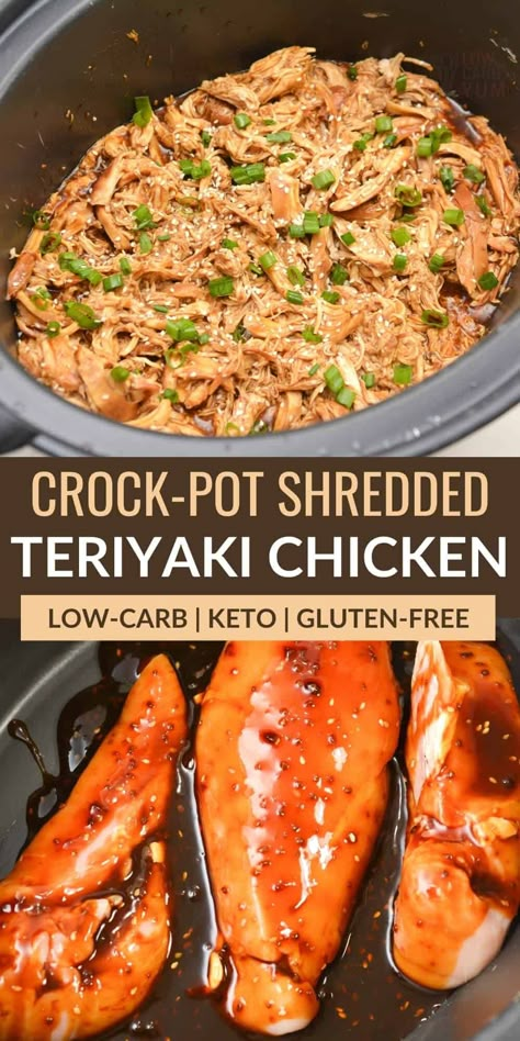 Keto Dinner Ideas Crock Pot, Crockpot Chicken Keto Low Carb, Low Carb Chicken Crock Pot Recipes Easy, Easy Low Carb Chicken Crockpot Recipes, Easy Low Carb Crockpot Meals Simple, Bariatric Crock Pot Meals, Keto Teriyaki Chicken Crock Pot, Teriyaki Chicken Crock Pot Healthy, Crockpot Chicken Recipes Low Carb Crock Pot