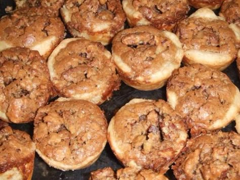 Pampered Chef Pecan Tassies Recipe - Food.com Pampered Chef Pecan Tassies Recipe, Pampered Chef Pecan Tassies, Pecan Tassies Recipe Pampered Chef, Pampered Chef Recipes Desserts, Nut Tassies, Unleavened Recipes, Pecan Tassies Recipe, Small Deserts, Pecan Tassie Recipe