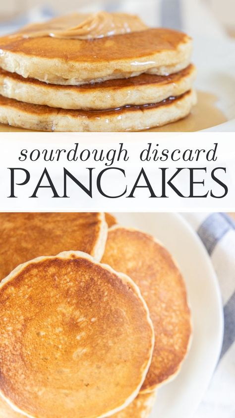 These easy sourdough discard pancakes are the best breakfast! They are super easy to make, and are light, fluffy and dont fall apart! I love sourdough discard recipes and this is the perfect one to use! Sourdough Discard Pancakes, Discard Pancakes, Dough Starter Recipe, Sourdough Pancakes Recipe, Recipe Using Sourdough Starter, Sourdough Bread Starter, Sourdough Pancakes, Sourdough Starter Discard Recipe, Homemade Sourdough Bread