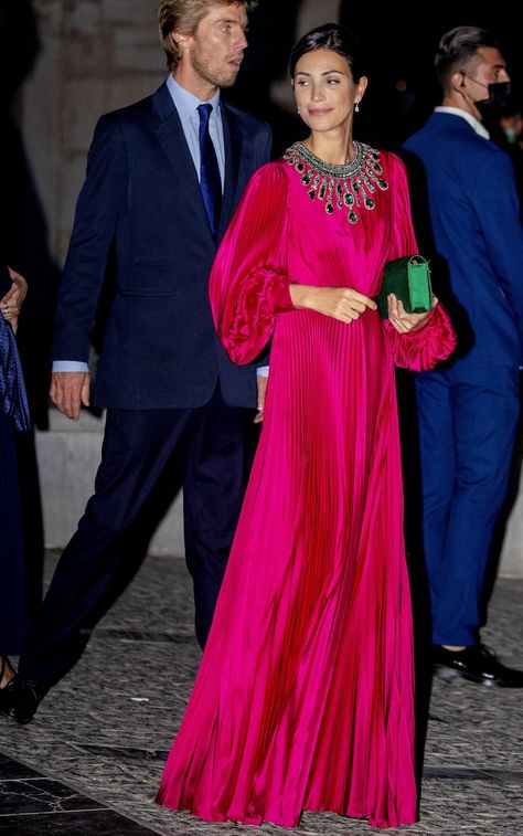 Princess Alessandra, Royal Wedding Outfits, Mother Of The Groom Dresses, Wedding Guest Formal, Long Dresses Elegant, Pink Gown, Groom Dresses, Greek Wedding, Evening Gowns Elegant