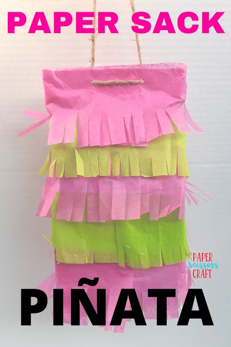 Homemade Pinata (3)-min Pinata Preschool Craft, Alternatives To Pinatas, Individual Pinatas Diy, Home Made Pinata, Piñata Crafts For Kids, How To Make A Pinata Diy, Pinata Alternative Ideas, Market Day Ideas For Kids To Sell, Paper Bag Pinata