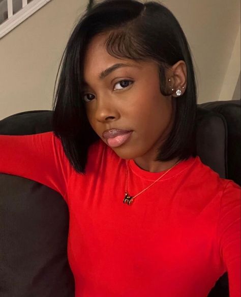 Natural Hair Bob, Pressed Natural Hair, Silk Press Natural Hair, Short Hair Black, Short Straight Hair, Flat Iron Hair Styles, Natural Hair Styles Easy, Hair Laid, Relaxed Hair