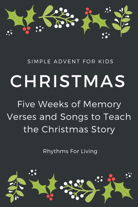 Simple Advent for Kids Advent For Preschoolers, Advent Lessons For Kids Sunday School, Advent Readings For Kids, Advent Preschool, Preschool Advent, Simple Bible Verses, Advent Hope, Memory Verses For Kids, Advent Scripture