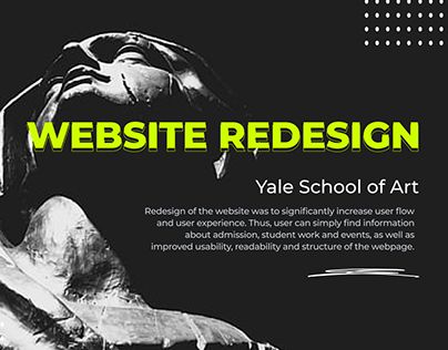 Yale School Of Art, School Website, Website Redesign, School Of Art, Art Website, Student Work, Freelancing Jobs, Art School, Web Design