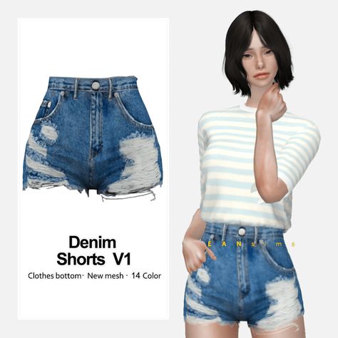 Sims 4 Denim Shorts V1 Sims 4 Denim Shorts, Alpha Cc, Cc Sims4, The Sims 4 Packs, Sims 4 Game Mods, Sims 4 Cc Folder, Sims 4 Dresses, Sims 4 Toddler, Sims4 Clothes