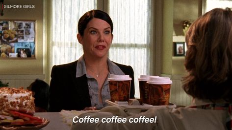 Lorelai Gilmore coffee coffee coffee Rory Gilmore Coffee, Loralie Gilmore Quotes, Lorelai Gilmore Aesthetic, Lorelai Coffee, Lorelei Gilmore Quotes, Lorelai Gilmore Quotes, Lorelai Gilmore Coffee Quotes, Coffee Lorelai Gilmore, Lorelai Drinking Coffee