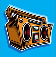 Boombox cartoon vector Premium Vector | Premium Vector #Freepik #vector #music #icon #cartoon #sticker Boombox Drawing, Radio Drawing, Boombox Art, 3d Animation Wallpaper, Old School Radio, Backgrounds Girly, Music Cartoon, Avengers Art, Old School Tattoo Designs