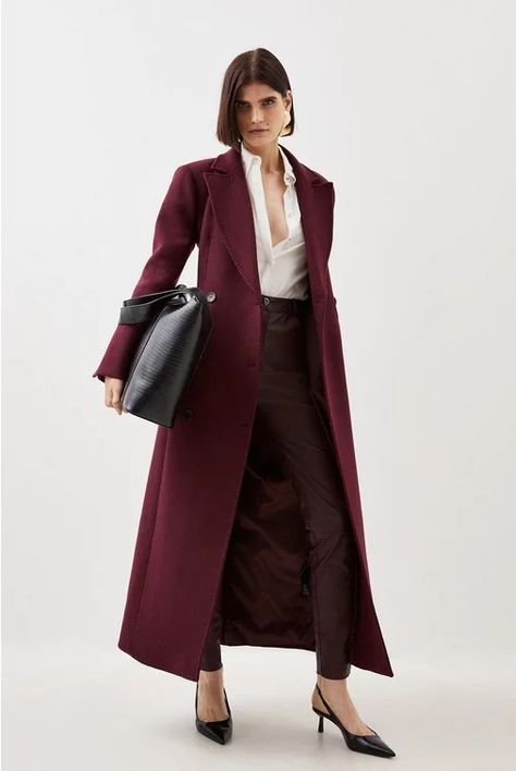 Women's Winter Coats | Winter Jackets | Karen Millen US Single Breasted Coat Women, Women's Winter Coats, Monochromatic Outfit, Fitted Coat, Tailored Coat, Long Coats, Single Breasted Coat, Belted Coat, Winter Coats