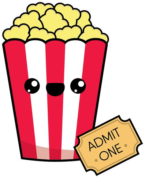 Movie Night Stickers, Corn Drawing, Movie Drinking Games, Movie Clipart, Night Stickers, Paper Camera, Cute Animal Quotes, Movie Snacks, Minion Party