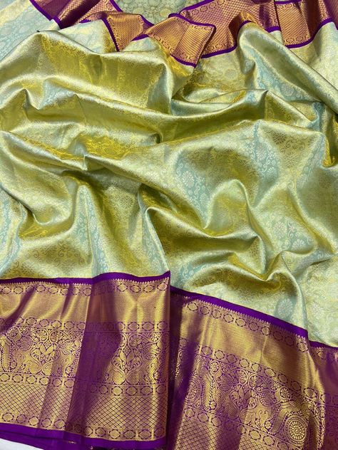 Pure Pattu Sarees Wedding, Green And Violet Pattu Saree, Pattusarees Blouse Designs, Pattusarees Latest, Pista Green Pattu Saree, Latest Pattu Sarees Color Combination, Pure Silk Sarees Weddings, Green Pattu Sarees Weddings, Latest Kanchi Pattu Sarees 2023