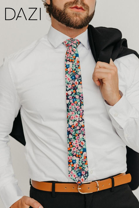 Orange Pansy, Floral Tie Wedding, Floral Ties, Groom Wedding Attire, Groomsmen Ties, Groom Ties, Wedding Groomsmen, Wedding Attire Guest, Wildflower Wedding