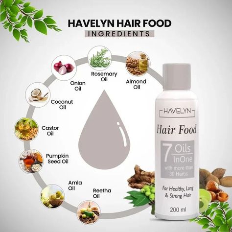 Havelyn Hair Food Oil | Hair Food Oil For Healthy Long & Strong Hair | 7 Oils In One | Hair Food Oil ⬇️Shop from here: https://click.daraz.pk/e/_bdhrcAV Highlights: 🥀Havelyn’s Hair food will help moisturize and seal hair. This oil can help prevent a dry, flaky scalp and dandruff, as well as split ends and hair breakage. Havelyn’s Hair food will make your hair look shinier, stronger, and longer.🥀Havelyn’s hair food is made of 7 main Oils which will boost your hair growth,keeps hair lustrou... Hair Oil Packaging Design Ideas, Hair Oil Advertisement, Hair Oil Benefits, Ayurveda Hair Care, Hair Oil Recipe, Dry Flaky Scalp, Ayurveda Hair, Amla Oil, Flaky Scalp