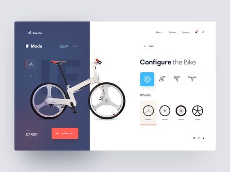 Bike Store, Ui Design Inspiration, Web Inspiration, App Ui Design, Ui Inspiration, Fun Shots, Ux Web Design, Graphics Inspiration, Bike Shop