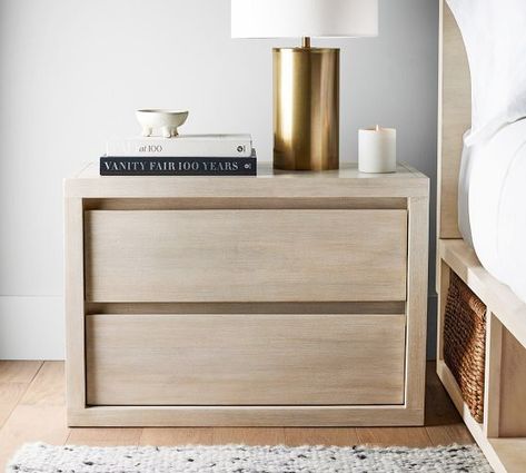 Nightstands & Bedside Tables | Pottery Barn Wide Nightstand, Dovetail Joinery, Night Stands, Kiln Dried Wood, Solid Mango Wood, Pottery Barn Teen, High Quality Furniture, My New Room, House Inspo