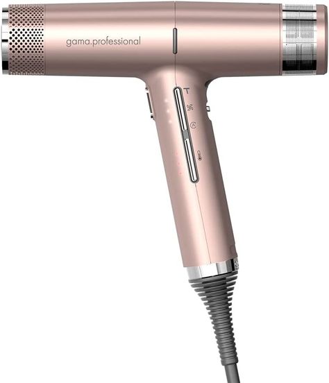 Professional Hair Dryer | by Ga.Ma Italy | 2022 Update | Auto Standby | Turbo 120.000 RPM | Rose Gold Hair Appliances, Edges Hair, Professional Hair Dryer, Rose Gold Hair, Fun Shots, Running Water, Cleaning Kit, Nozzles, Car Cleaning