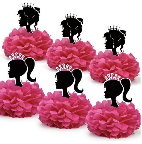 The perfect extra touch for your Barbie themed birthday party (affiliate link) Princess Party Centerpieces, Pink Princess Party, Pink Girl Birthday, Barbie Bridal, Girls Birthday Party Decorations, Birthday Table Decorations, Princess Theme Party, Barbie Birthday Party, Barbie Theme