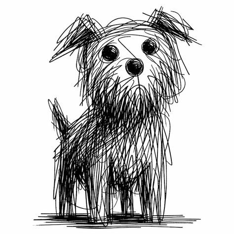 Adorable scribble art dog illustration in black and white sketch style | Premium AI-generated image Easy Scribble Art, Scribbling Drawing Easy, Scribble Art Easy, Dog Sketch Easy, Scribble Drawing, Abstract Sketches, Scribble Art, Dog Sketch, Black And White Sketches