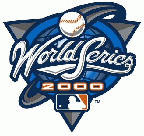 MLB World Series Primary Logo (2000) - 2000 World Series - New York Yankees 4, New York Mets 1 Logo Evolution, Mlb Team Logos, Mlb World Series, Sport Logo Design, Sport Branding, Sports Logo Design, Sports Team Logos, Event Logo, Architecture Tattoo