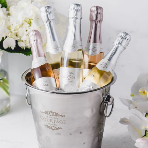 Keto Wine, Festive Holiday Cocktails, Holiday Party Inspiration, Light Cocktails, Champagne Ice Bucket, Sparkling Cocktail, Wine Ice Bucket, Girls Gift Guide, Mini Wine Bottles