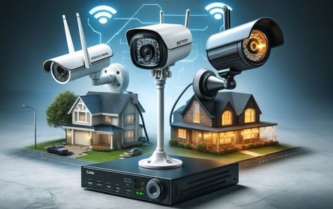 Wireless Cameras vs Battery Cameras vs Cabled Cameras  Choosing the right camera system for your home or business can be overwhelming. Wireless cameras, battery cameras, and cabled cameras each have their own set of advantages and drawbacks.  Learn more https://www.ozspy.com.au/blog/wireless-cameras-vs-battery-cameras-vs-cabled-cameras/ Diy Alarm System, Home Camera System, Security System Design, Diy Security Camera, Covert Cameras, Solar Camera, Cctv Security Systems, Security Camera Installation, Logo Design Video