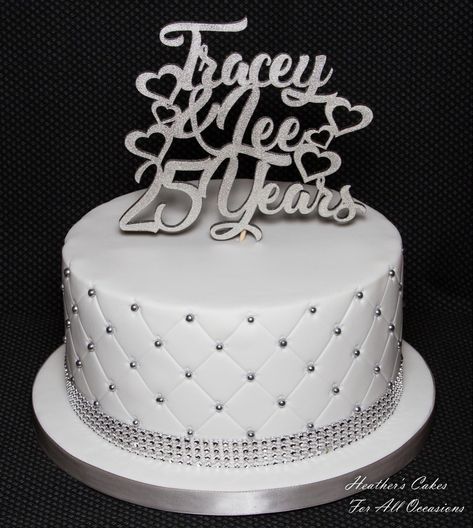 Silver Anniversary Cake, Wedding Anniversary Cakes, Silver Wedding Anniversary, Silver Anniversary, Anniversary Cake, Silver Wedding, Wedding Anniversary, Birthday Cake, Cake