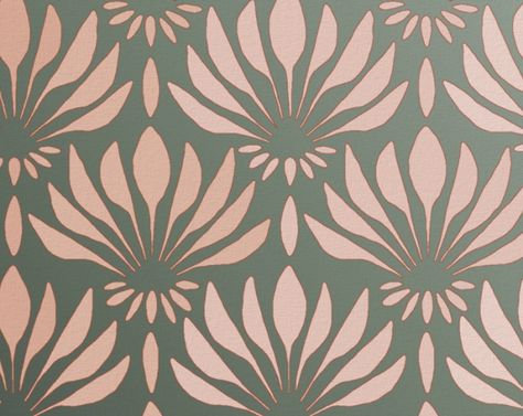 Art Deco Pattern Stencil, Art Deco Stencil, Easy Diy Home Decor, Motif Art Deco, Art Deco Fan, Art Nouveau Pattern, Deco Pattern, Wall Stencil, Stencil Patterns