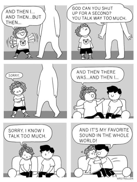 Sorry I talk too much | /r/wholesomememes | Wholesome Memes | Know Your Meme I Talk Too Much, Talk Too Much, Wholesome Memes, Wedding Humor, Faith In Humanity, Cute Comics, What’s Going On, Getting To Know You, Comic Strip