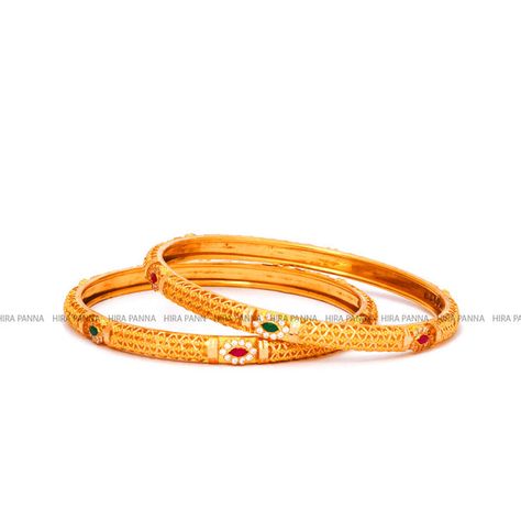 8 new messages Bangles Designs Gold Latest, Gold Bangles Design Latest Indian, Latest Gold Bangles For Women, Ruby Emerald Bangles, Latest Gold Bangles, Mini Haram, Emerald Bangles, Heavy Jewellery, White Stone Jewelry