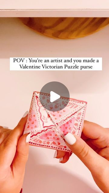 54K views · 6.8K likes | Julie Bertho ✨ on Instagram: "Today I’ve made a Valentine Victorian Puzzle 💌 These folded handmade letters were love cards in the 1700s. It was a sweet way to reveal your love to someone. You can find on my profile the tutorial to make your own puzzle purse. You can customize this little vintage cards for a special moment and add love notes to it. 🫶 Hope you gonna like this one ✨ #puzzlepurse #victorianpuzzlepurse #handmadecards #cardmakers #vintageletter #vintagelettering #artistsoninstagram #vintagecard #origami" Victorian Letter Folding, Origami Letter Folding, Victorian Wedding Invitations, Puzzle Purse, Handmade Letters, Letter Folding, Make Your Own Puzzle, January 10, Puzzle Design