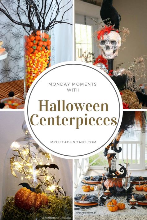 Orbeez Centerpieces Halloween, Table Decoration For Halloween Party, Halloween Pumpkin Centerpiece Ideas, Halloween Candy Centerpiece Ideas, Halloween Buffet Decorations, Halloween Centerpieces For Table Party, Halloween Centre Pieces, Easy Halloween Table Centerpieces, Easy Diy Halloween Centerpieces