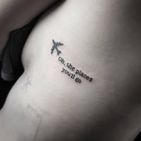 Aviation Tattoo, Small Sister Tattoos, Go Tattoo, Small Tattoo Placement, Airplane Tattoos, Travel Tattoos, Small Tattoos With Meaning, Symbolic Tattoos, Word Tattoos