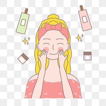 Skin Care Picture Cartoon, Skin Care Cartoon, Skincare Cartoon, Skin Care Illustration, Makeup Cartoon, Blonde Art, Art Crown, Person Face, Black And White Cartoon