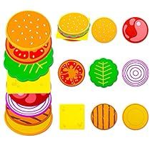 Sandwich Coaster Set, Hamburger Coaster Set, Clay Food Coasters, Hamburger Craft, Hamburger Coaster, Food Coasters, Design With Shapes, Kitchen Table Office, Creative Coasters