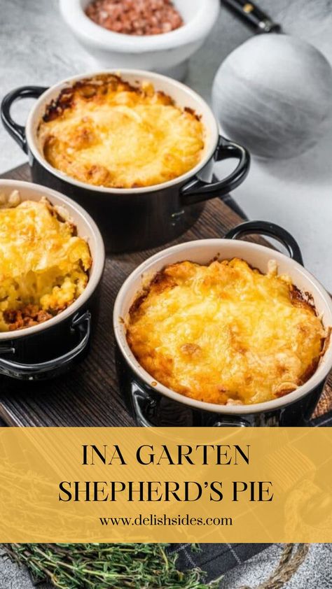 The pin features an enticing image of Ina Garten's Shepherd's Pie, showcasing layers of seasoned ground meat, tender vegetables, and a generous topping of creamy mashed potatoes. Easy Beef Casserole, Sheppards Pie Recipe, Best Shepherds Pie Recipe, Shepards Pie Recipe, Best Ina Garten Recipes, Ina Garden, Shepherd's Pie Recipe, African Foods, Ina Garten Recipes