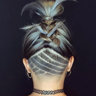 Undercut Braids, Undercut Design, Edgy Undercut, Undercut Hair Designs, Undercut Hairstyle, Hairstyle Girl, Undercut Hairstyles Women, Undercut Long Hair, Undercut Designs