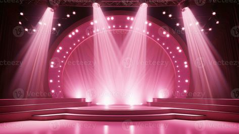 Stage light and pink glitter lights on floor. Abstract background. AI Generative Ballet Stage Background, Pink Stage Lighting, Pink Stage Design, Idol Stage Background, Pink Stage Background, Kpop Stage Background, Concert Background Stage, Pink Party Background, Stage Background Design