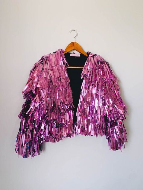 Tinsel Jacket, Rachel Burke, Disco Birthday Party, Disco Outfit, 1 Of 1, Fashion Design Clothes, Casual Street Style, Soft Black, My Closet