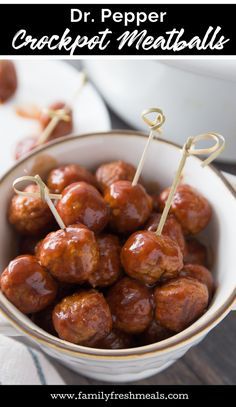 Dr. Pepper Crockpot Meatballs #crockpot #slowcooker #meatballs #familyfreshmeals #appetizer #crockpotappetizer Cooking Frozen Meatballs, Meatballs Crockpot, Honey Garlic Meatballs, Crockpot Meatballs, Crockpot Appetizers, Appetizer Meatballs, Crock Pot Meatballs, Slow Cooker Meatballs, Fresh Meals