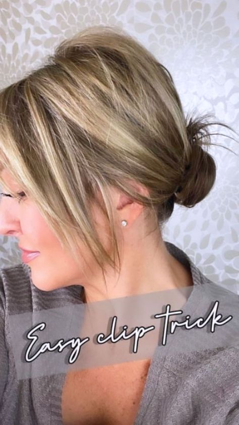 Shoulder Length Hair Wedding, Ashley Erickson, Fine Hair Tips, Quick Hairstyle, Short Hair Up, Mom Hair, Bathroom Addition, Shoulder Hair, Hair Tips Video